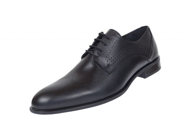 Pantofi barbati eleganti din piele naturala Negru SIR011N